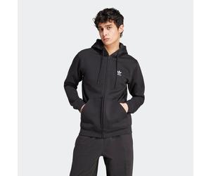 Kapuzensweatshirt ADIDAS ORIGINALS "TREFOIL ESSENTIALS", Herren, Gr. XL, schwarz, Obermaterial: 70% Baumwolle, 30% Polyester, angesetztes Bündchen, Sweatshirts, Full Zip Hoddie, Kapuzenpullover, Kapuz