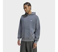 Kapuzensweatshirt ADIDAS ORIGINALS "TREFOIL ESSENTIALS HOODIE, VERWASCHENE OPTIK, LOCKER GESCHNITTEN", Herren, Gr. L, grau (preloved ink), Obermaterial: 82% Baumwolle, 18% Polyester, normal, Rundhals,