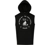 Kapuzensweatshirt ADIDAS PERFORMANCE "Community Sleeveless Hoody "BOXING" Gr. XS, schwarz (schwarz, weiß), Sweatshirts, Herren, XS, Obermaterial: 100% Baumwolle, Kapuzensweatshirt (26128330-XS)