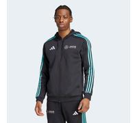 Kapuzensweatshirt ADIDAS PERFORMANCE "MER DNA FZ HD M", Herren, Gr. S, schwarz-weiß (schwarz, weiß), Obermaterial: 78% Baumwolle, 22% Polyester, Sweatshirts, Mercedes AMG Männer Motorsport (51348137-S