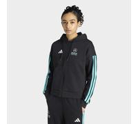 Kapuzensweatshirt ADIDAS PERFORMANCE "MERCEDES-AMG PETRONAS FORMULA 1 TEAM DNA", Damen, Gr. XXL, schwarz, semi mint rush, Obermaterial: 55% Baumwolle, 36% Polyester, 9% Viskose, angesetztes Bündchen,