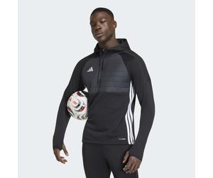 Kapuzensweatshirt ADIDAS PERFORMANCE "TIRO 26 ESSENTIALS WINTERIZED TRAININGSOBERTEIL", Herren, Gr. 3XL, schwarz (schwarz, schwarz, weiß), Obermaterial: 100% Polyester, angesetztes Bündchen, Sweatshir