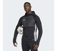 Kapuzensweatshirt ADIDAS PERFORMANCE "TIRO 26 ESSENTIALS WINTERIZED TRAININGSOBERTEIL", Herren, Gr. S, schwarz (schwarz, schwarz, weiß), Obermaterial: 100% Polyester, angesetztes Bündchen, Sweatshirts