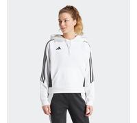 Kapuzensweatshirt ADIDAS PERFORMANCE "TIRO24 SWHOODW", Damen, Gr. L, schwarz-weiß (weiß, schwarz), Obermaterial: 70% Baumwolle, 30% Polyester, normal, Rundhals, Sweatshirts (60301517-L) weiß, schwarz