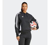 Kapuzensweatshirt ADIDAS PERFORMANCE "TIRO24 SWHOODW", Damen, Gr. XS, schwarz-weiß (schwarz, weiß), Obermaterial: 70% Baumwolle, 30% Polyester, normal, Rundhals, Sweatshirts (26135207-XS) schwarz, wei