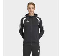 Kapuzensweatshirt ADIDAS PERFORMANCE "TIRO26 LEAGUE SWEAT FULL ZIP HOODIE", Herren, Gr. XL, schwarz, weiß, Obermaterial: 70% Baumwolle, 30% Polyester, normal, Rundhals, angesetztes Bündchen, Sweatshir