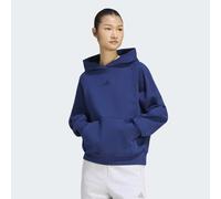 Kapuzensweatshirt ADIDAS SPORTSWEAR "ADIDAS KIT HOODIE, KLEINES LOGO", Damen, Gr. L, dunkelblau, Obermaterial: 100% Baumwolle, normal, Rundhals, angesetztes Bündchen, Sweatshirts (55981938-L) dunkelbl