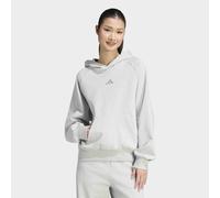 Kapuzensweatshirt ADIDAS SPORTSWEAR "ADIDAS KIT HOODIE, KLEINES LOGO", Damen, Gr. XL, light grau heather, Obermaterial: 100% Baumwolle, normal, Rundhals, angesetztes Bündchen, Sweatshirts, Schwere Pre