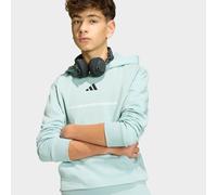 Kapuzensweatshirt ADIDAS SPORTSWEAR "ADIDAS SLOGAN FLEECE-HOODIE", Jungen, Gr. 152, tactile grün, Obermaterial: 71% Baumwolle, 29% Polyester, normal, Rundhals, angesetztes Bündchen, Sweatshirts, mit K