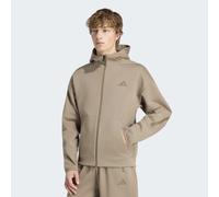 Kapuzensweatshirt ADIDAS SPORTSWEAR "ADIDAS Z.N.E., KAPUZE, DURCHGEHENDER REISSVERSCHLUSS", Herren, Gr. XXL, beige (khaki six), Obermaterial: 57% Polyester, 43% Baumwolle, normal, Rundhals, angesetzte