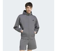 Kapuzensweatshirt ADIDAS SPORTSWEAR "ADIDAS Z.N.E., KAPUZE, DURCHGEHENDER REISSVERSCHLUSS", Herren, Gr. XXL, grau (grau five), Obermaterial: 57% Polyester, 43% Baumwolle, normal, Rundhals, angesetztes