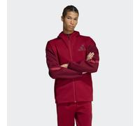 Kapuzensweatshirt ADIDAS SPORTSWEAR "ADIDAS Z.N.E. ORIGINALS, DURCHGEHENDER REISSVERSCHLUSS", Herren, Gr. S, rot (active maroon, collegiate burgundy), Obermaterial: 57% Polyester, 43% Baumwolle, anges