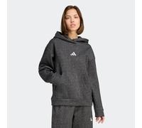 Kapuzensweatshirt ADIDAS SPORTSWEAR "ALL SZN HOLIDAY GLITTER FLEECE LOOSE HOODIE", Damen, Gr. XS, schwarz, Obermaterial: 68% Baumwolle, 18% Polyester, 8% Polyamid, 6% metallisierte Fasern, angesetztes