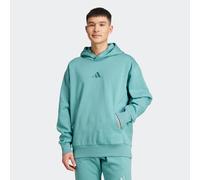 Kapuzensweatshirt ADIDAS SPORTSWEAR "ALL SZN HOODIE", Herren, Gr. XL, grün (powder teal), Obermaterial: 70% Baumwolle, 30% Polyester, angesetztes Bündchen, Sweatshirts, weiches Fleecematerial (1731975