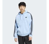 Kapuzensweatshirt ADIDAS SPORTSWEAR "ESSENTIALS 3-STREIFEN FLEECE", Herren, Gr. 3XL, clear sky, schwarz, Obermaterial: 70% Baumwolle, 30% Polyester, normal, Rundhals, angesetztes Bündchen, Sweatshirts