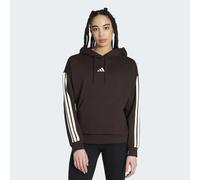 Kapuzensweatshirt ADIDAS SPORTSWEAR "ESSENTIALS 3-STREIFEN FLEECE HOODIE", Damen, Gr. L, aurora coffee, ivory, Obermaterial: 55% Baumwolle, 36% Polyester, 9% Viskose, normal, Rundhals, angesetztes Bün
