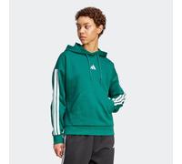 adidas Essentials 3-Streifen Fleece Hoodie Damen KB7662 - collegiate green/white XS
