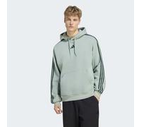 Kapuzensweatshirt ADIDAS SPORTSWEAR "M 3S FL HD", Herren, Gr. 3XL, grün (silber grün, collegiate grün), Obermaterial: 70% Baumwolle, 30% Polyester, normal, Rundhals, angesetztes Bündchen, Sweatshirts