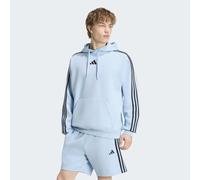 Kapuzensweatshirt ADIDAS SPORTSWEAR "ESSENTIALS 3-STREIFEN FLEECE-HOODIE", Herren, Gr. L, blau (clear sky, schwarz), Obermaterial: 70% Baumwolle, 30% Polyester, normal, Rundhals, angesetztes Bündchen,