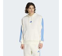Kapuzensweatshirt ADIDAS SPORTSWEAR "M 3S FT HD", Herren, Gr. XL, sanftes weiß, ray blau, Obermaterial: 55% Baumwolle, 36% Polyester, 9% Viskose, Sweatshirts (85708411-XL) sanftes weiß, ray blau