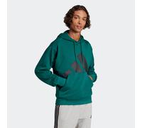 Kapuzensweatshirt ADIDAS SPORTSWEAR "ESSENTIALS BIG LOGO FRENCH TERRY HOODIE", Herren, Gr. M, grün (collegiate grün, schwarz), Obermaterial: 55% Baumwolle, 36% Polyester, 9% Viskose, angesetztes Bündc