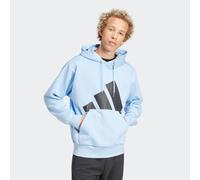 Kapuzensweatshirt ADIDAS SPORTSWEAR "ESSENTIALS BIG LOGO HOODIE", Herren, Gr. L, blau (glow blau, schwarz), Obermaterial: 55% Baumwolle, 36% Polyester, 9% Viskose, angesetztes Bündchen, Sweatshirts, m