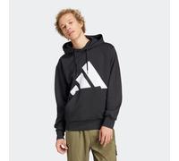 Kapuzensweatshirt ADIDAS SPORTSWEAR "ESSENTIALS BIG LOGO HOODIE", Herren, Gr. L, schwarz-weiß (schwarz, weiß), Obermaterial: 55% Baumwolle, 36% Polyester, 9% Viskose, angesetztes Bündchen, Sweatshirts
