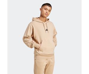 Kapuzensweatshirt ADIDAS SPORTSWEAR "ESSENTIALS FEELCOZY FRENCH TERRY HOODIE", Herren, Gr. M, schwarz (warm sandstone, schwarz), Obermaterial: 70% Baumwolle, 30% Polyester, normal, Rundhals, angesetzt