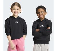 Kapuzensweatshirt ADIDAS SPORTSWEAR "ESSENTIALS KIDS HOODIE", Mädchen, Gr. 104, schwarz (schwarz, weiß), Obermaterial: 71% Baumwolle, 29% Polyester, angesetztes Bündchen, Sweatshirts (61802314-104) sc