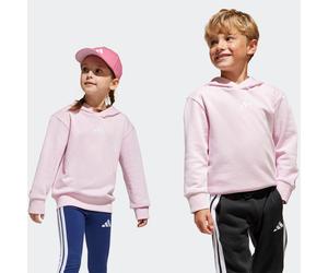 Kapuzensweatshirt ADIDAS SPORTSWEAR "ESSENTIALS KIDS HOODIE", Mädchen, Gr. 110, pink (clear pink, weiß), Obermaterial: 71% Baumwolle, 29% Polyester, angesetztes Bündchen, Sweatshirts (57194517-110) cl