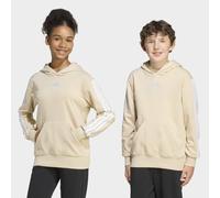 Kapuzensweatshirt ADIDAS SPORTSWEAR "ESSENTIALS KIDS HOODIE", Mädchen, Gr. 128, crystal linen, weiß, Obermaterial: 71% Baumwolle, 29% Polyester, angesetztes Bündchen, Sweatshirts (82162958-128) crysta