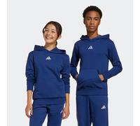 Kapuzensweatshirt ADIDAS SPORTSWEAR "ESSENTIALS KIDS HOODIE", Mädchen, Gr. 140, blau (dunkelblau, weiß), Obermaterial: 71% Baumwolle, 29% Polyester, normal, Rundhals, angesetztes Bündchen, Sweatshirts
