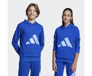 Kapuzensweatshirt ADIDAS SPORTSWEAR "ESSENTIALS KIDS HOODIE", Mädchen, Gr. 176, blau (royal blau, blau fusion, glow blau), Obermaterial: 55% Baumwolle, 36% Polyester, 9% Viskose, normal, Rundhals, ang