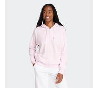 Kapuzensweatshirt ADIDAS SPORTSWEAR "ESSENTIALS LINEAR FRENCH TERRY", Damen, Gr. XL, pink (clear pink, weiß), Obermaterial: 55% Baumwolle, 36% Polyester, 9% Viskose, normal, Rundhals, angesetztes Bünd