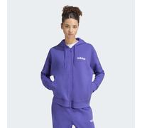 Kapuzensweatshirt ADIDAS SPORTSWEAR "W LIN FT FZ HD", Damen, Gr. XL, pure lila, weiß, Obermaterial: 55% Baumwolle, 36% Polyester, 9% Viskose, normal, Rundhals, angesetztes Bündchen, Sweatshirts (26855