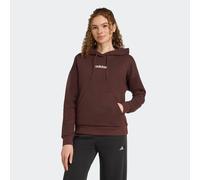 Kapuzensweatshirt ADIDAS SPORTSWEAR "ESSENTIALS LINEAR HOODIE", Damen, Gr. S, weiß (shadow braun, weiß), Obermaterial: 55% Baumwolle, 36% Polyester, 9% Viskose, angesetztes Bündchen, Sweatshirts, für