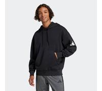 Kapuzensweatshirt ADIDAS SPORTSWEAR "ESSENTIALS LOOSE-FIT 3-STREIFEN LOGO FRENCH TERRY HOODIE", Herren, Gr. M, schwarz-weiß (schwarz, weiß), Obermaterial: 55% Baumwolle, 36% Polyester, 9% Viskose, ang