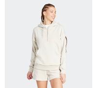 adidas Damen Essentials Small Logo French Terry Hoodie Sweatshirt, Wonder Alumina/White, M