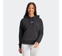 Kapuzensweatshirt ADIDAS SPORTSWEAR "ESSENTIALS SMALL LOGO FRENCH TERRY HOODIE", Damen, Gr. S, schwarz-weiß (schwarz, weiß), Obermaterial: 70% Baumwolle, 30% Polyester, normal, Rundhals, angesetztes B