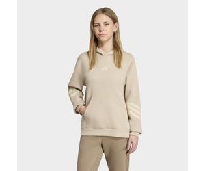 Kapuzensweatshirt ADIDAS SPORTSWEAR "FUTURE ICONS 3-STREIFEN OVERSIZE-HOODIE", Jungen, Gr. 164, khaki three, crystal linen, Obermaterial: 53% Baumwolle, 36% Polyester, 11% Viskose, normal, Rundhals, a