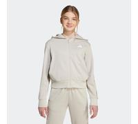 Kapuzensweatshirt ADIDAS SPORTSWEAR "G ANML 3S FT HD", Mädchen, Gr. 164, grau (wonder aluminium), Obermaterial: 55% Baumwolle, 36% Polyester, 9% Viskose, normal, Rundhals, angesetztes Bündchen, Sweats