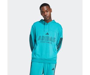 Kapuzensweatshirt ADIDAS SPORTSWEAR "HOUSE OF TIRO FRENCH TERRY HOODIE", Herren, Gr. S, pure teal, schwarz, Obermaterial: 70% Baumwolle, 30% Polyester, angesetztes Bündchen, Sweatshirts (54626520-S) p