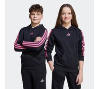 Kapuzensweatshirt ADIDAS SPORTSWEAR "J 3S FL HD 225", Mädchen, Gr. 176, schwarz (schwarz, pink fusion), Obermaterial: 71% Baumwolle, 29% Polyester, Sweatshirts (78793014-176) schwarz, pink fusion