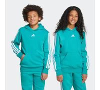 Kapuzensweatshirt ADIDAS SPORTSWEAR "J 3S FL HD 225", Mädchen, Gr. 176, weiß (pure teal, weiß), Obermaterial: 71% Baumwolle, 29% Polyester, normal, Rundhals, angesetztes Bündchen, Sweatshirts (9081572