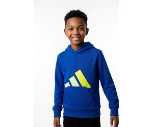 Kapuzensweatshirt ADIDAS SPORTSWEAR "J BL FT HD 280", Mädchen, Gr. 140, blau (royal blau, orbit grau, frozen lemon, solar lemon), Obermaterial: 55% Baumwolle, 36% Polyester, 9% Viskose, normal, Rundha