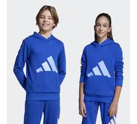Kapuzensweatshirt ADIDAS SPORTSWEAR "J BL FT HD 280", Mädchen, Gr. 152, royal blau, blau fusion, glow blau, Obermaterial: 55% Baumwolle, 36% Polyester, 9% Viskose, normal, Rundhals, angesetztes Bündch