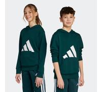 Kapuzensweatshirt ADIDAS SPORTSWEAR "J BL FT HD 280", Mädchen, Gr. 152, weiß (aurora ivy, weiß), Obermaterial: 55% Baumwolle, 36% Polyester, 9% Viskose, normal, Rundhals, Sweatshirts (43553110-152) au