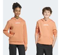 Kapuzensweatshirt ADIDAS SPORTSWEAR "J LIN FL HD", Mädchen, Gr. 152, orange (dusky orange, weiß), Obermaterial: 71% Baumwolle, 29% Polyester, normal, Rundhals, angesetztes Bündchen, Sweatshirts (37195