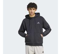 Kapuzensweatshirt ADIDAS SPORTSWEAR "M 3S FL FZ HD", Herren, Gr. XXL, schwarz, carbon, Obermaterial: 70% Baumwolle, 30% Polyester, normal, Rundhals, angesetztes Bündchen, Sweatshirts (95151817-XXL) sc