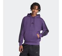 Kapuzensweatshirt ADIDAS SPORTSWEAR "M 3S FL HD", Damen, Gr. L, aurora plum, schwarz, Obermaterial: 55% Baumwolle, 36% Polyester, 9% Viskose, Sweatshirts (19494705-L) aurora plum, schwarz